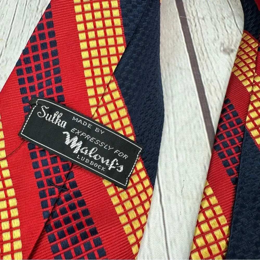 vintage silk tie sulka bold diagonal stripe designer boutique preppy office